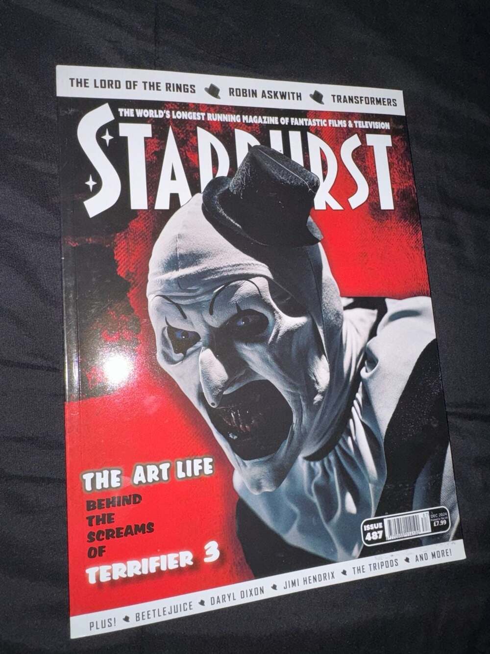 Starburst Magazine Issue 487 December 2024 Terrifier 3 Art The Clown